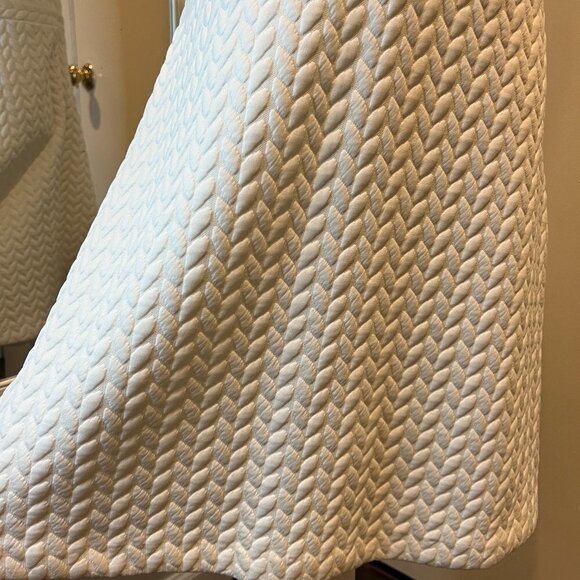 NWT Ann Taylor LOFT cream sleeveless quilted A-line dress, Size 12 - Picture 6 of 13